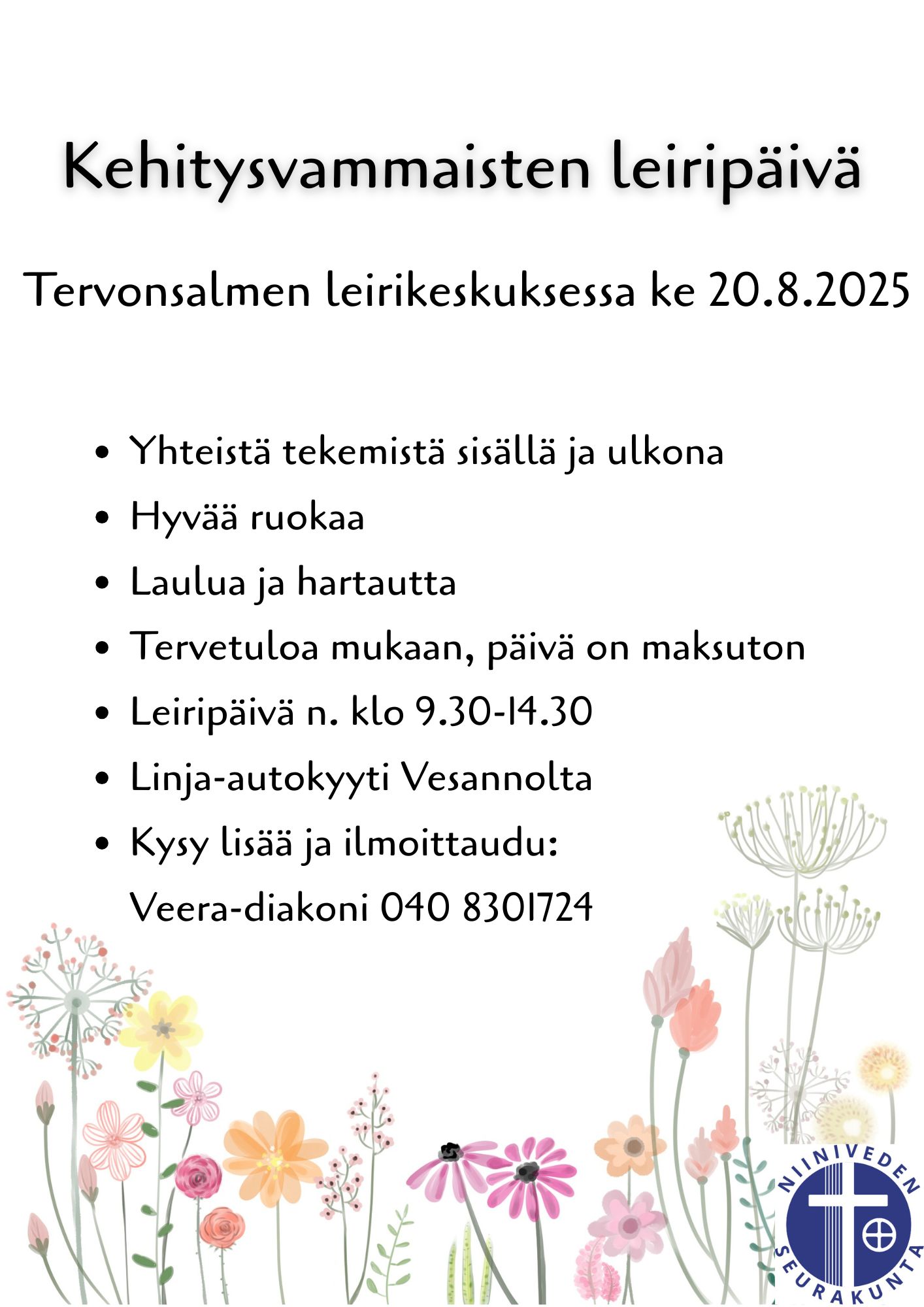 Kehitysvammaisten leiripäivä kehitysvammaisten leiripäivän mainos