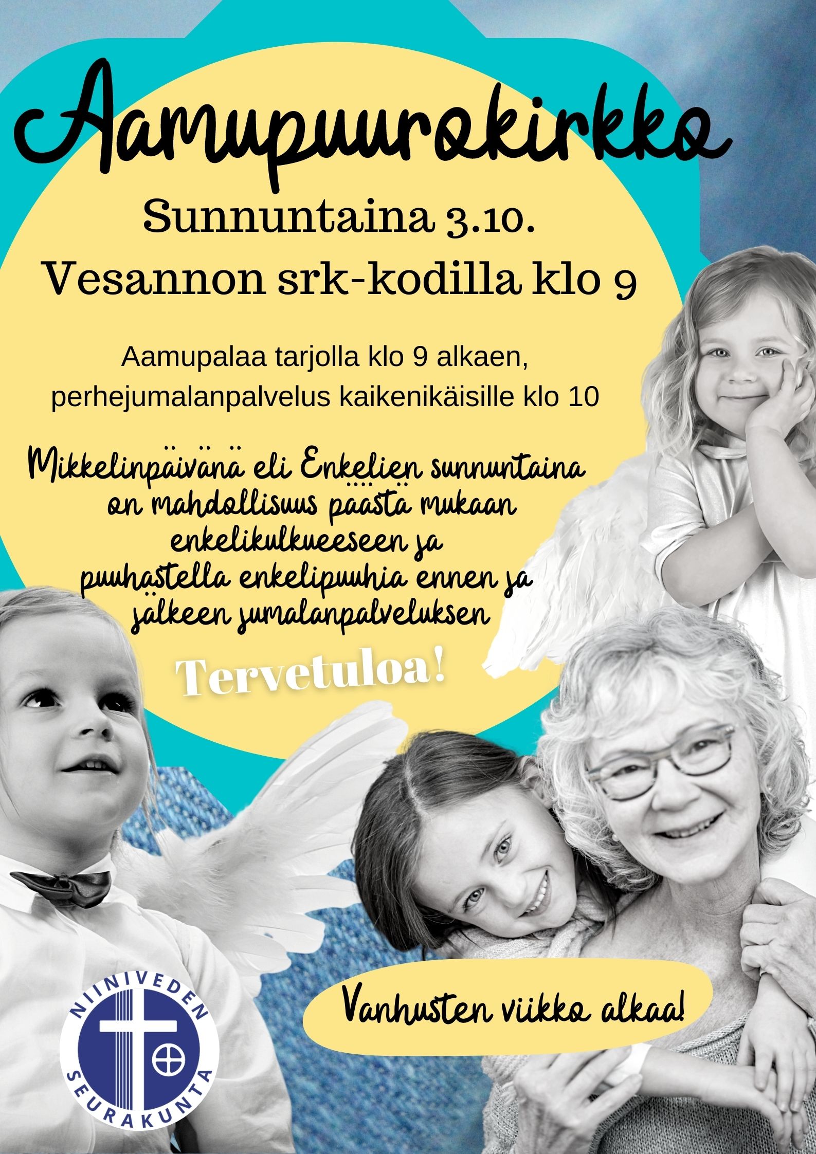 Aamupuurokirkko Aamupalakirkko-mainos.